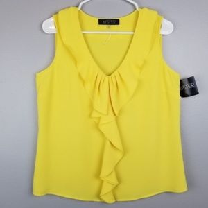 Kasper | Sleeveless Ruffle Summer Blouse
